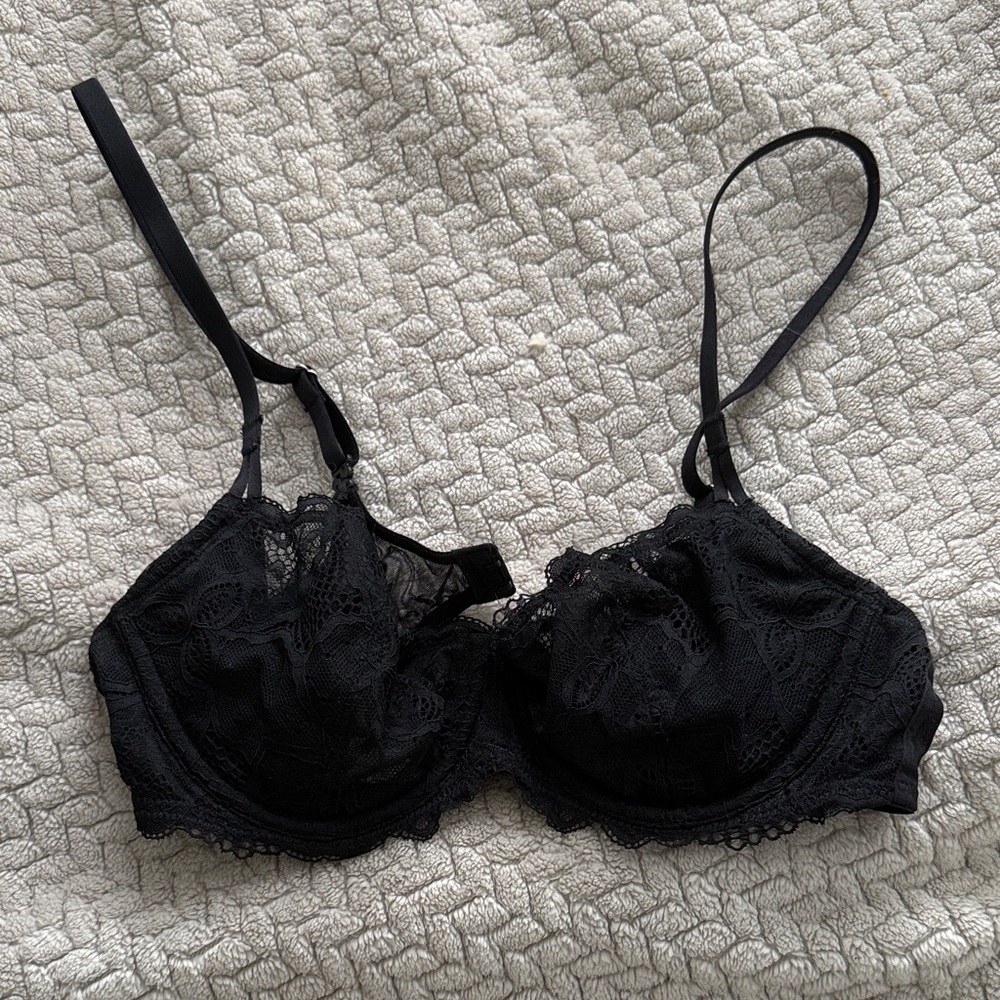 Black Lace Bra